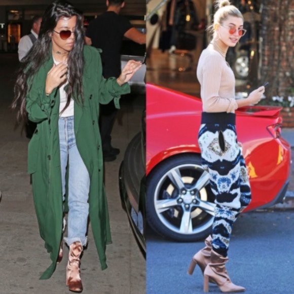 Stuart Weiztman Clinger Dusty Rose Satin Boots. Size 40. NWOT - Picture 10 of 10